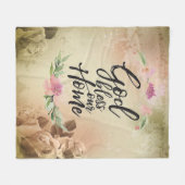 Couverture Polaire Dieu bénisse notre maison (Devant (Horizontal))