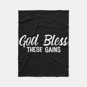 Couverture Polaire Dieu Bénit Ces Gains Muscle Bodybuilding —
