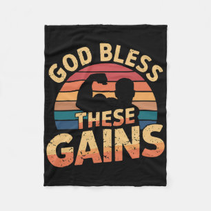 Couverture Polaire Dieu Bénit Ces Gains Muscle Bodybuilding — 1