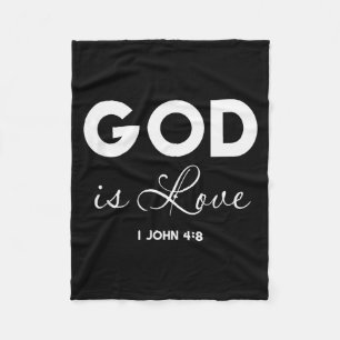 Couverture Polaire Dieu est amour 1 Jean 4_8 Verset biblique chrétien