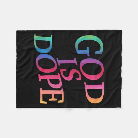 Couverture Polaire Dieu est bon chrétien Jésus Fils Soeur Frère Tod (Devant (Horizontal))