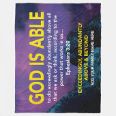 Couverture Polaire DIEU EST CAPABLE Éphésiens Bible chrétienne Nom de (Devant)