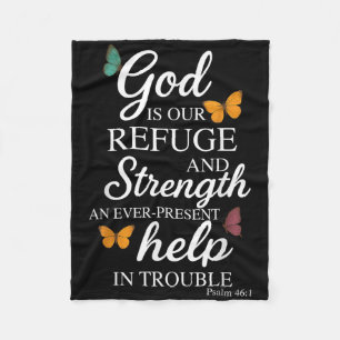 Couverture Polaire Dieu est notre refuge verset biblique Psaume 46_1