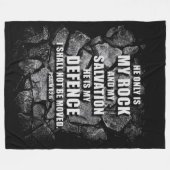 Couverture Polaire DIEU Mon Rocher & Salut - Foi chrétienne Verse  (Devant (Horizontal))