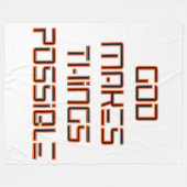 Couverture Polaire Dieu rend les choses possibles (Devant (Horizontal))