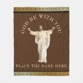 Couverture Polaire "DIEU SOIS AVEC VOUS" Cadeau personnalisé Confort (Devant)