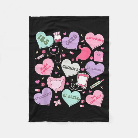 Couverture Polaire Digestive Divas Gastroenterology Nurse Valentine E (Devant)