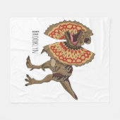 Couverture Polaire Dilophosaurus dessin animé (Devant (Horizontal))