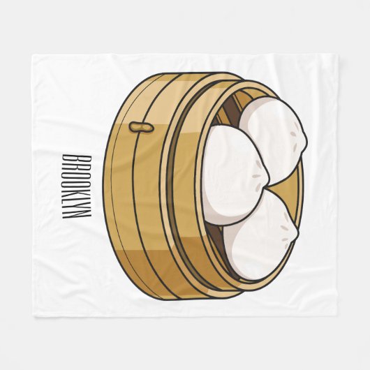 Couverture Polaire Dim sum dessin animé (Devant (Horizontal))