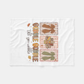 Couverture Polaire Dinde de Thanksgiving Gobble Gobble jusqu'à ce que (Devant (Horizontal))