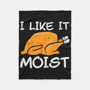 Couverture Polaire Dinde J'aime C'est Humide Drôle de Thanksgiving Ho