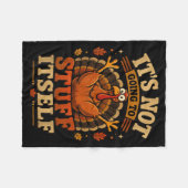 Couverture Polaire Dinde Ne Va Pas Fourrer Les Femmes De Thanksgiving (Devant (Horizontal))