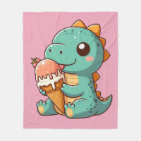 Dino mignonne de glace mangeur
