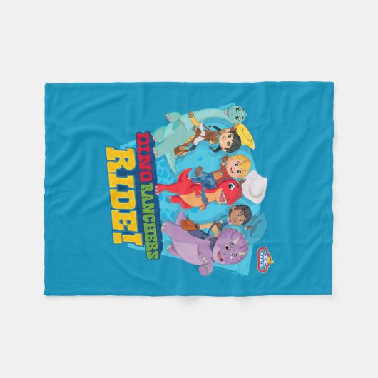Couverture Polaire Dino Ranch | Les Ranchers Ride ! (Devant (Horizontal))