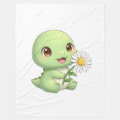 Couverture Polaire Dino With Flower (Devant)