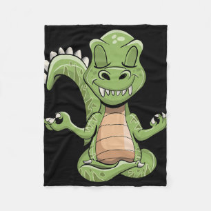 Couverture Polaire Dino Yoga Dinosaure Dragon Méditation T-rex Yogasa