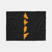 Couverture Polaire Dinos Chicken Nuggets Pattern _ Funny Realistic Di (Devant (Horizontal))