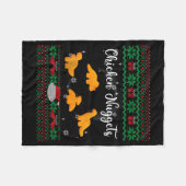 Couverture Polaire Dinos Chicken Nuggets Ugly Christmas Sweater Funny (Devant (Horizontal))