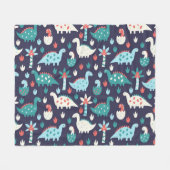 Couverture Polaire Dinosaur Aventure Design sans faille (Devant (Horizontal))