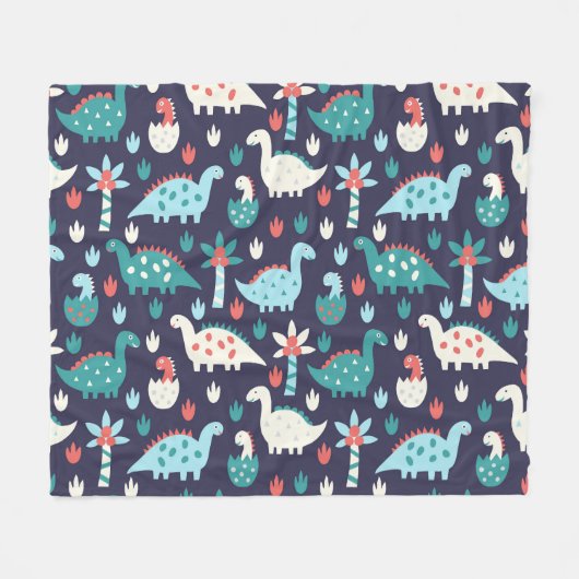 Couverture Polaire Dinosaur Aventure Design sans faille (Devant (Horizontal))