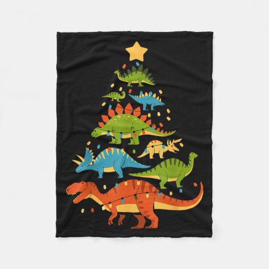Couverture Polaire Dinosaur Christmas Tree Dino Trex Dinosaur Lover C (Devant)
