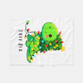 Couverture Polaire Dinosaur Christmas Tree Rex Pajamas Men Boys Xmas  (Devant (Horizontal))