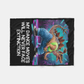 Couverture Polaire Dinosaur Dance Funny Dancing Dino  (Devant (Horizontal))