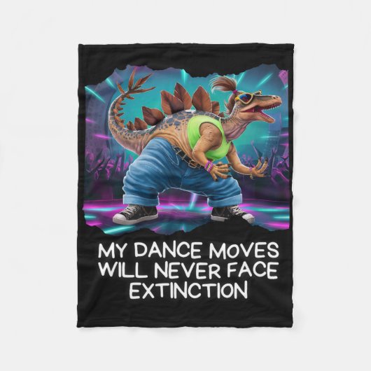 Couverture Polaire Dinosaur Dance Funny Dancing Dino  (Devant)