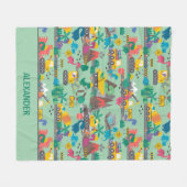 Couverture Polaire Dinosaur enfants de construction personnalisée (Devant (Horizontal))