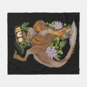 Couverture Polaire Dinosaur Raptor Jungle Art (Devant (Horizontal))
