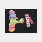 Couverture Polaire Dinosaur Say Happy Easter Premium Tri-blend  (Devant (Horizontal))