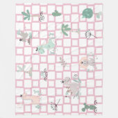 Couverture Polaire Dinosaur Simple Scandinave Enfant Design (Devant)