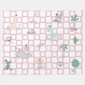 Couverture Polaire Dinosaur Simple Scandinave Enfant Design (Devant (Horizontal))