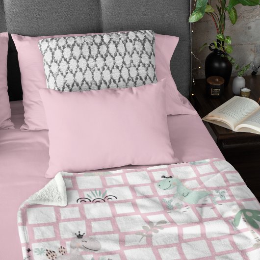 Couverture Polaire Dinosaur Simple Scandinave Enfant Design