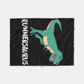 Couverture Polaire Dinosaur T-rex Dino Funny Exercise Cardio Running (Devant (Horizontal))
