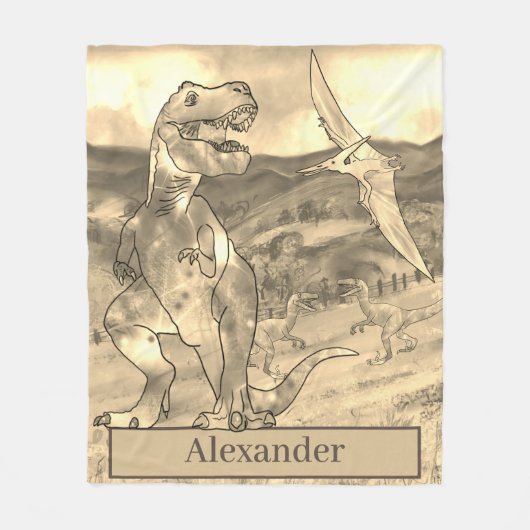 Couverture Polaire Dinosaur T Rex Enfants personnalisés  (Devant)