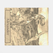 Couverture Polaire Dinosaur T Rex Enfants personnalisés  (Devant (Horizontal))