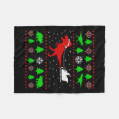 Couverture Polaire Dinosaur Vilain Noël Pour Adultes Enfants (Devant (Horizontal))