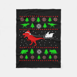 Couverture Polaire Dinosaur Vilain Noël Pour Adultes Enfants