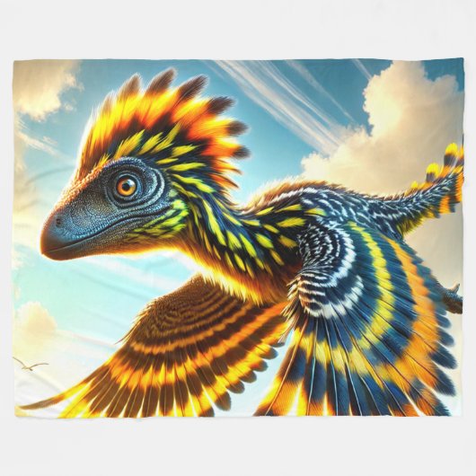 Couverture Polaire Dinosaure (Devant (Horizontal))