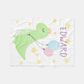 Couverture Polaire Dinosaure à ballons (Devant (Horizontal))