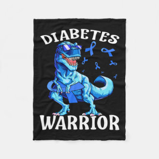 Couverture Polaire Dinosaure Bleu Ruban T1d Type 1 Sensibilisation au