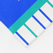 Couverture Polaire Dinosaure bleu/vert de Stegosaurus, personnalisé (Coin)