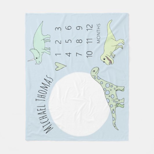 Couverture Polaire Dinosaure de bébé mûr Dinosaure Dinosaure Dinosaur (Devant)