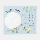 Couverture Polaire Dinosaure de bébé mûr Dinosaure Dinosaure Dinosaur (Devant (Horizontal))