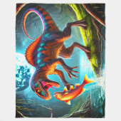 Couverture Polaire Dinosaure de chasse (Devant)