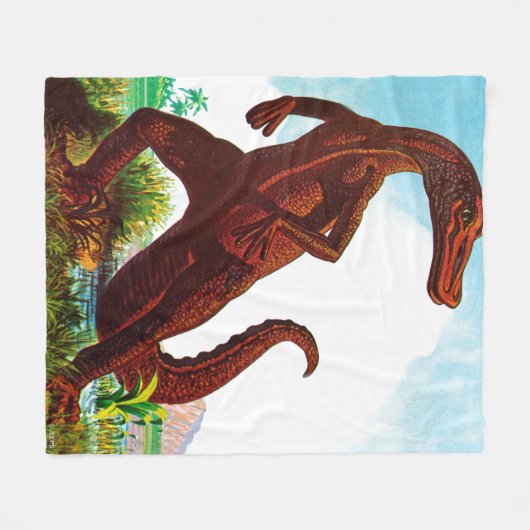 Couverture Polaire Dinosaure de Hadrosaurus (Devant (Horizontal))