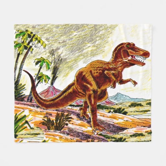 Couverture Polaire Dinosaure de Rex de Tyrannosaurus (Devant (Horizontal))