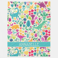 Dinosaure Floral Folk Silhouettes Belles Filles