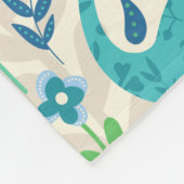 Couverture Polaire Dinosaure Floral Folk Silhouettes Belles Filles (Coin)